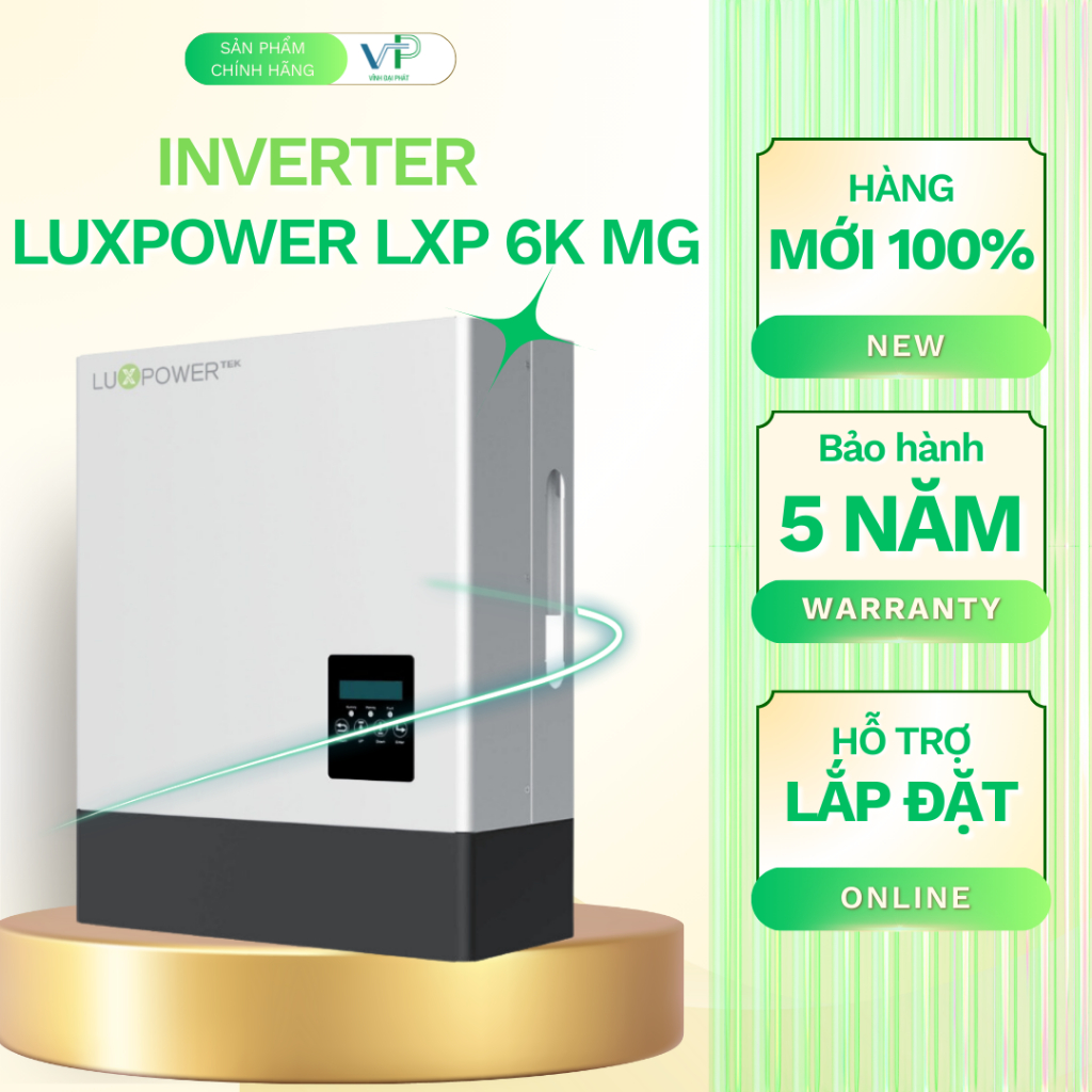 Inverter Hybrid LUXPOWER LXP-6K 6kW 1 Pha – 2 MPPT – Pin 48V – Zero Export – Backup <10ms
