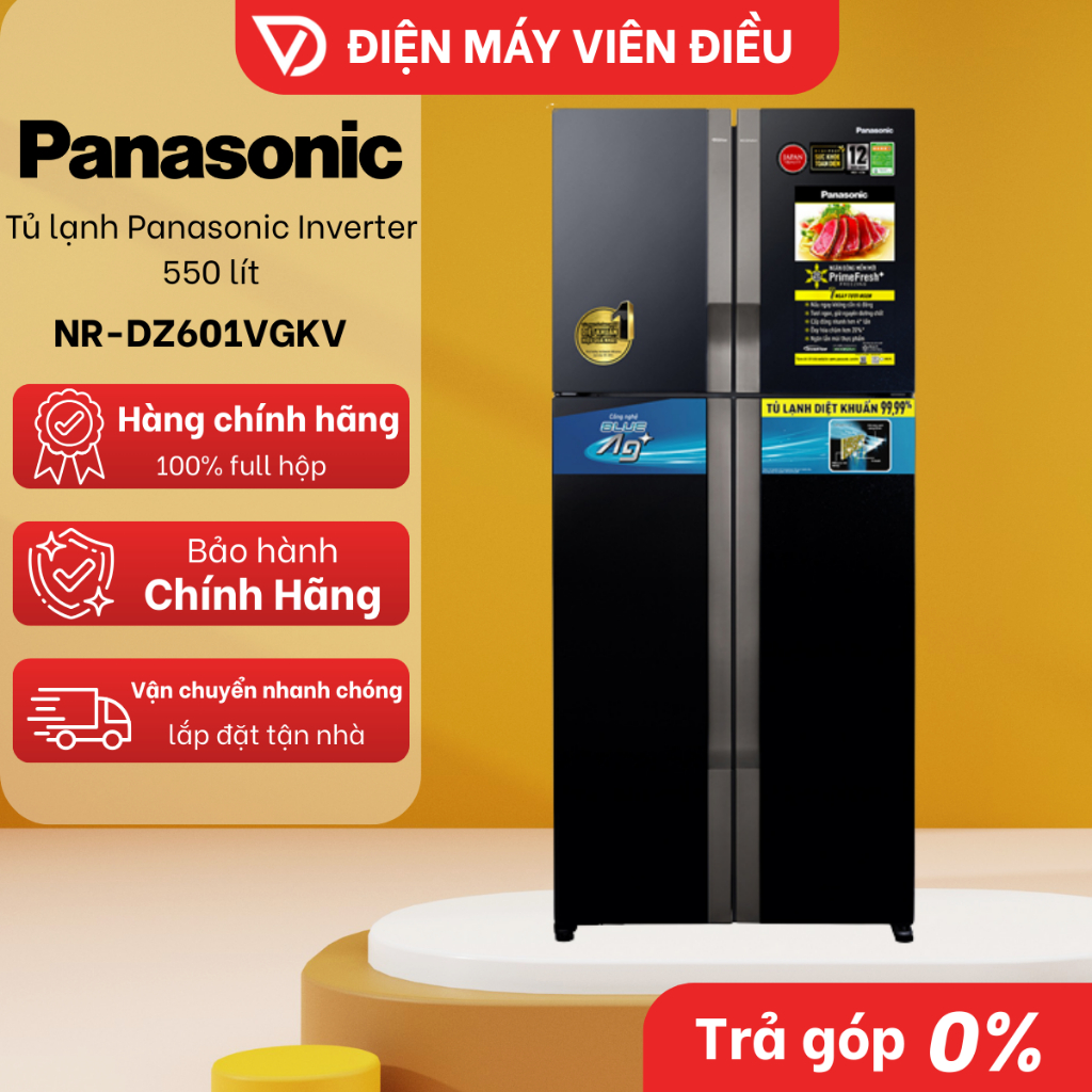 [FREESHIP NGHỆ AN] Tủ lạnh Panasonic Inverter 550 Lít NR-DZ601VGKV Tiết Kiệm Điện, Dung Tích Lớn