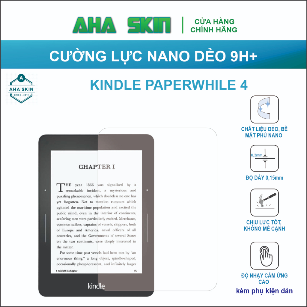 Dán cường lực nano Kindle Paperwhite 4 ( Model PQ94WiF), Máy đọc sách Kindle Paperwhite 4.