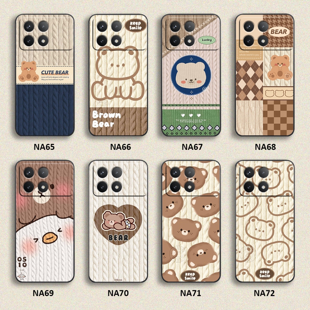 Ốp lưng Xiaomi REDMI K70 / REDMI K70 ULTRA / REDMI K70E / REDMI K70 PRO hình họa tiết len Bear Cute
