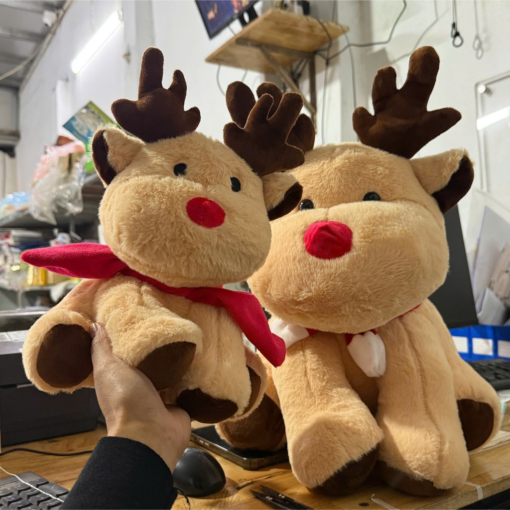 Gấu Bông Tuần Lộc Jollibee , Gấu Bông Noel , Quà Tặng Giáng Sinh Noel. Gấu Bông Hottren Được Yêu Thí