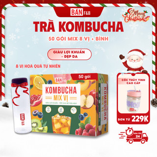  Trà Kombucha Dạng Gói Bổ Sung 10 Triệu Lợi Khuẩn Không Đường Healthy Tốt Cho Hệ Tiêu Hóa - Bản F&B 