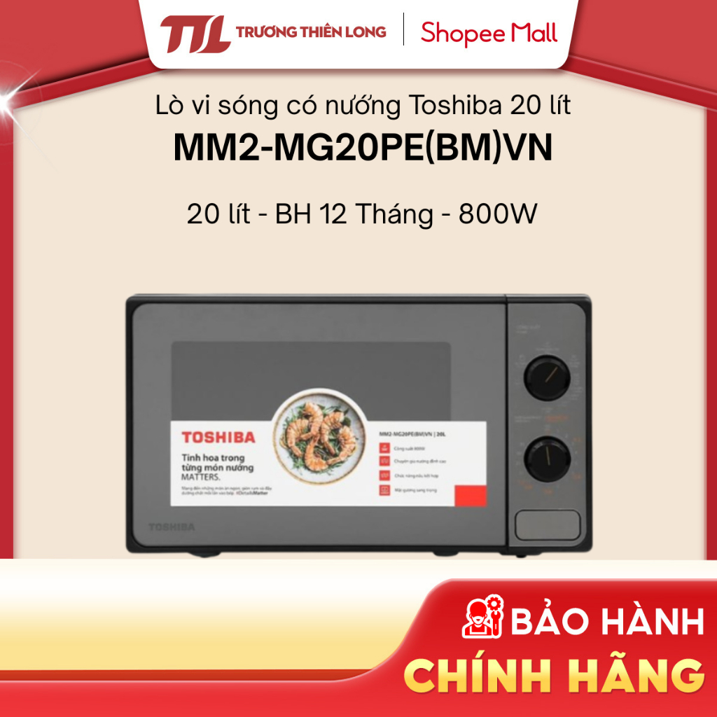 MM2-MG20PE(BM)VN - Lò Vi Sóng Có Nướng Toshiba MM2-MG20PE(BM)VN 20 Lít [FREESHIP HCM]