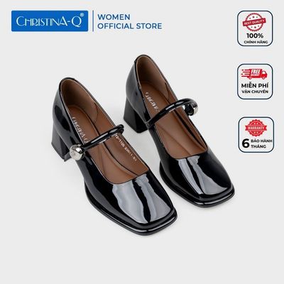 Giày Nữ Cao Gót Bít Mũi Vuông CHRISTINA-Q GBV172H