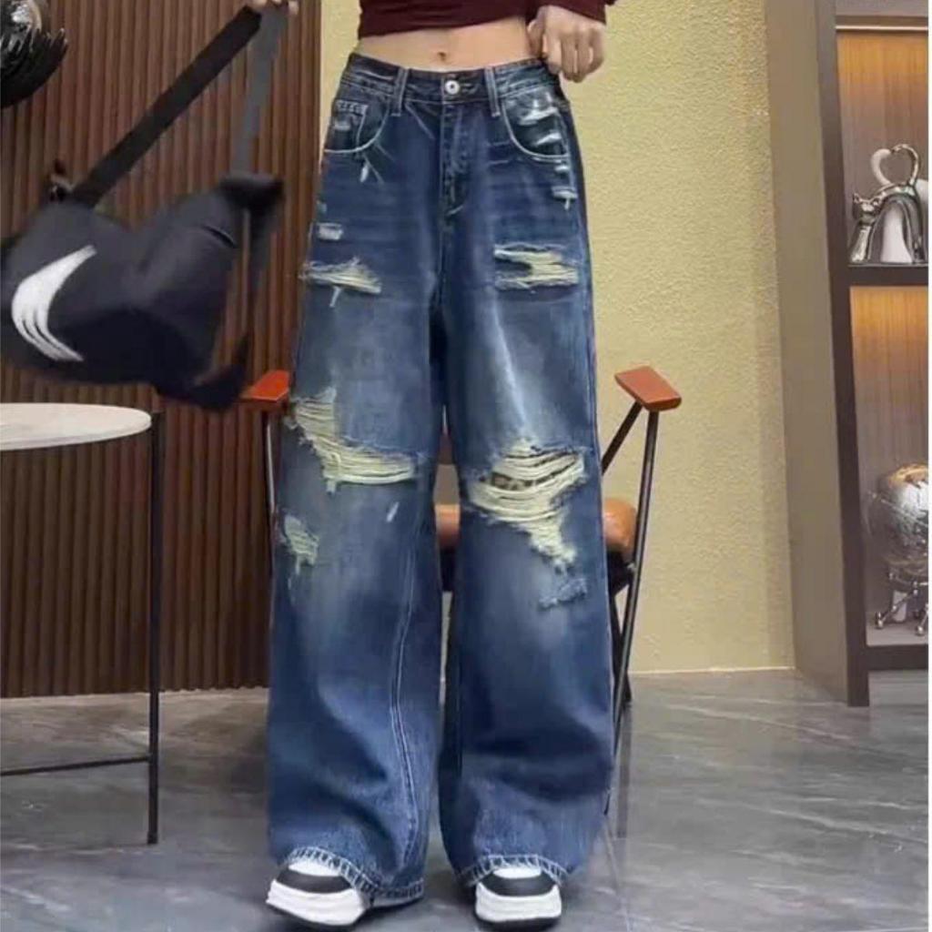 [50-100kg] QUẦN SUÔNG JEAN BIGSIZE CHẤT JEAN MỀM KHÔNG DÃN, LƯNG CAO TÔN DÁNG CHO NỮ ĐẬU BIGSIZE ( Q539 Q540 Q547 Q527) | BigBuy360 - bigbuy360.vn