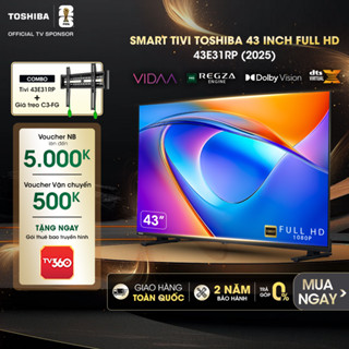 Smart Tivi Toshiba 43 inch Full HD 43E31RP, Giá Treo Tivi C3-FG, Giao Hàng Toàn Quốc