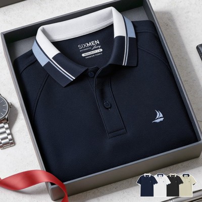 Áo Polo Nam SIXMEN Polo Marin Cổ Bẻ Tay Ngắn Vải Cá Sấu FeelMax Premium Cao Cấp Co Giãn Thoáng Mát