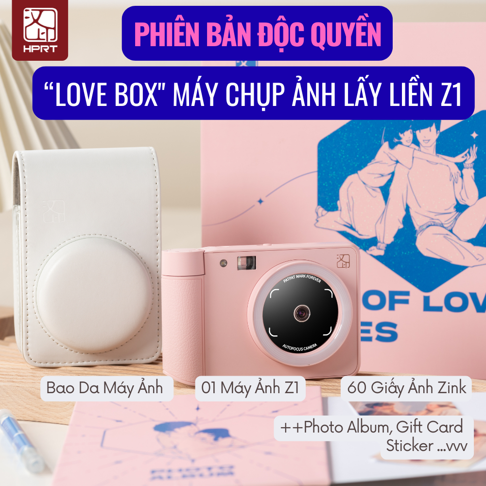 Máy Chụp Ảnh Lấy Liền HPRT Z1 Phiên Bản Đặc Biệt Quà Tặng Giáng Sinh Tỏ Tình Kỷ Niệm