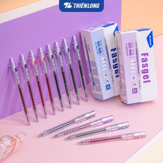 Combo 5/10/20 Bút gel Fasgel Thiên Long GEL-068 - Bút gel 0.5mm mực nước êm trơn ngòi cao cấp gồm 4 màu mực, nét êm trơn