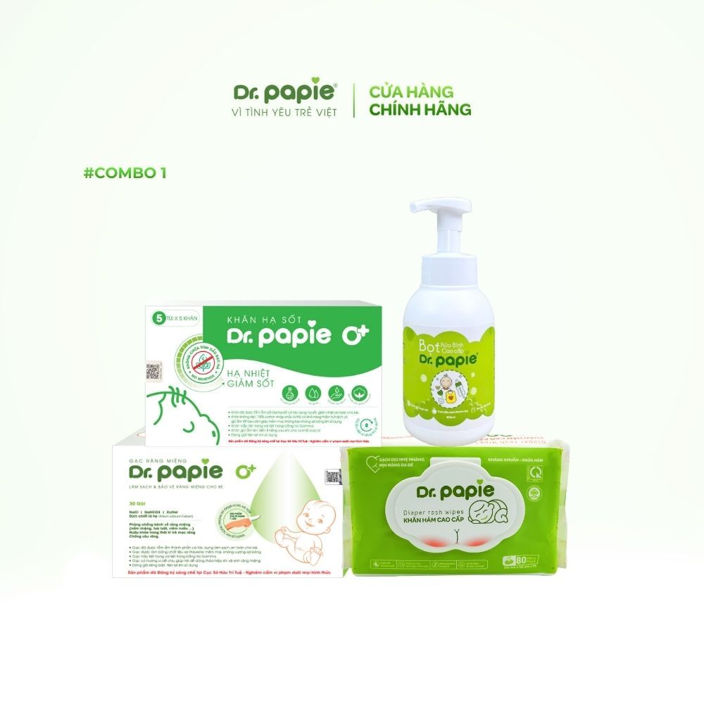 Bộ quà tặng đi sinh Dr.Papie chăm sóc bé toàn diện, tiết kiệm thiết thực, hành trang đón bé chào đời