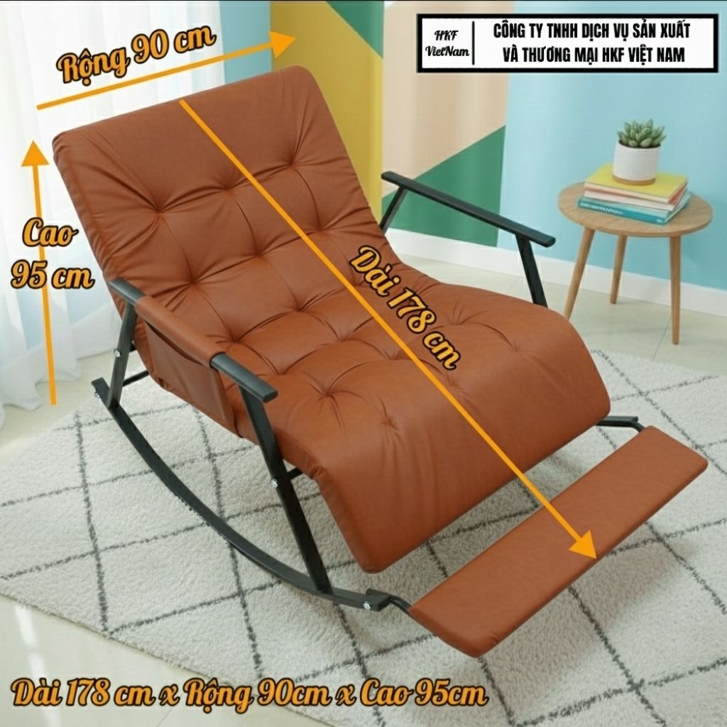 (Ghế Gập Bập Bênh HKF VIỆT NAM) - Ghế Gập Đôi Bập Bênh 5 Chế Độ Điều Chỉnh Lưng + Chân HKF Việt Nam