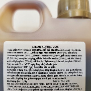 MABIN [Can nhựa 1.2 Kg] DẦU HÀO [THAILAND] Oyster Sauce (HALAL)