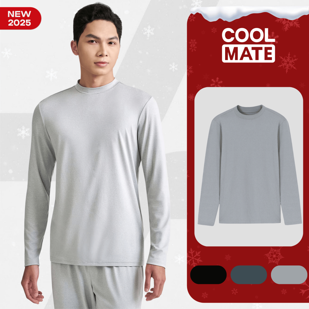 [SALE TẾT]Áo giữ nhiệt Essential Brush Poly cổ thấp giữ nhiệt mềm mại Coolmate