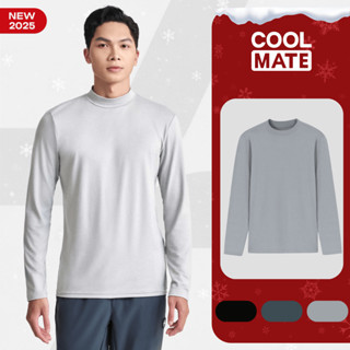   SALE TẾT Áo giữ nhiệt mặc trong Essential Brush Poly cổ trung mềm mại giữ ấm tốt Coolmate 