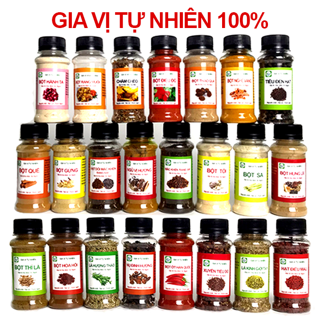 Bột gia vị, gia vị thảo mộc tự nhiên lọ 80ml