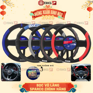 Bọc Vô Lăng Sparco Nhập Khẩu italia -CHÍNH HÃNG- Bọc Vô Lăng Ô Tô Da Cao Cấp Full Mẫu Dcut, Tròn Và Màu Sắc BIG B STORE
