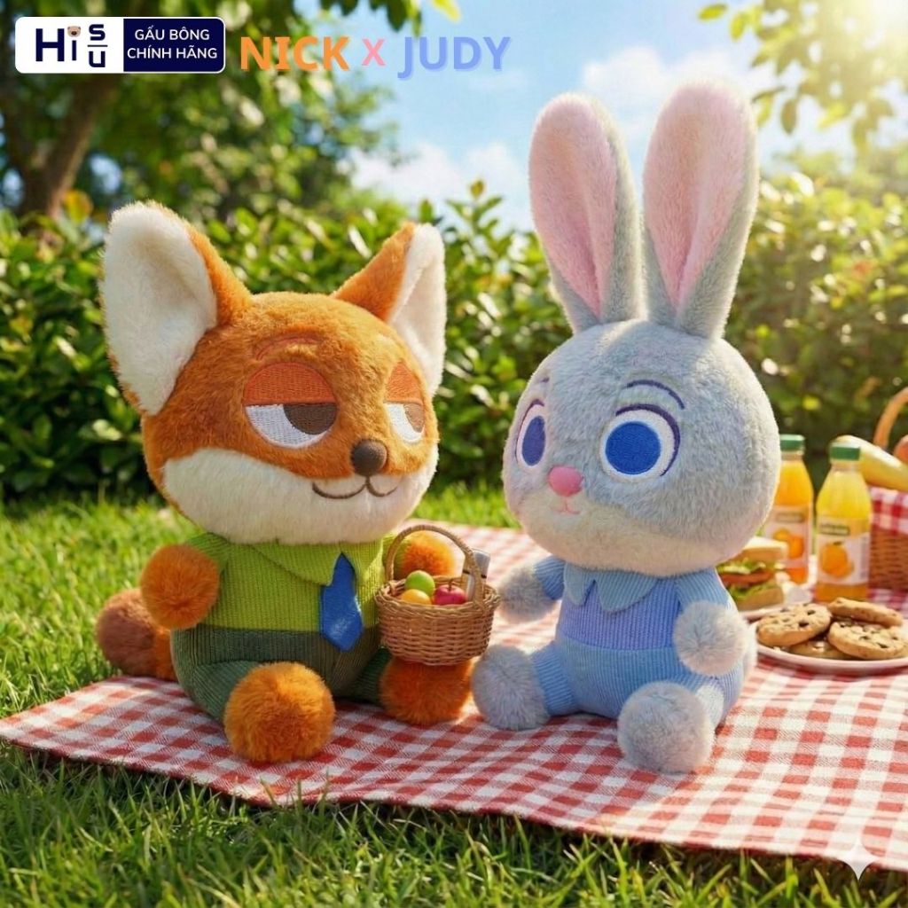 Gấu Bông Judy Nick Thỏ Và Cáo Trong Zootopia, Gấu Bông Zootopia Nổi Tiếng Quà Tặng Cho Bạn Trai,Bạn 