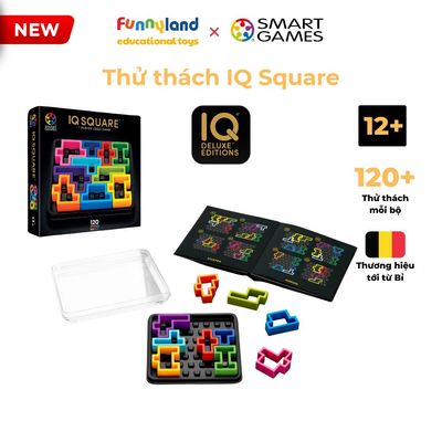 Đồ chơi trí tuệ SmartGames IQ Deluxe Square 14+, Thử thách xếp hình logic cao cấp