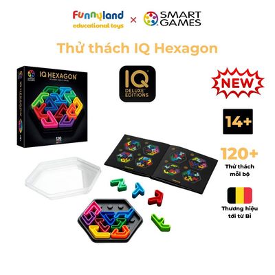 Đồ chơi trí tuệ SmartGames IQ Deluxe Hexagon 14+, Thử thách xếp hình logic cao cấp