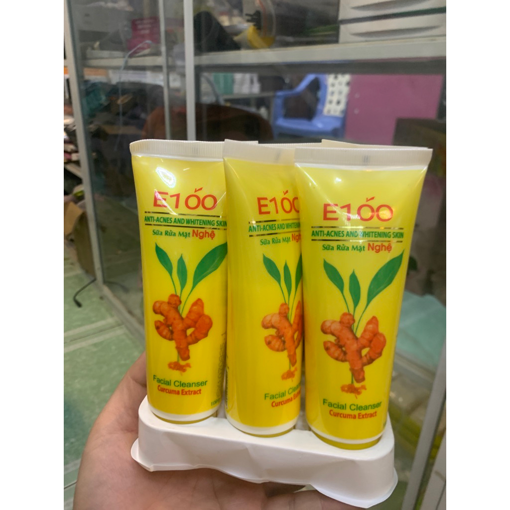 sữa rửa mặt nghệ E100'  100g