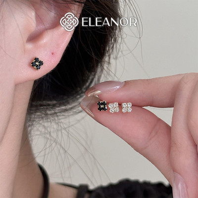 Bông tai nữ chuôi bạc 925 Eleanor Accessories đính đá phụ kiện trang sức khuyên tai mini 11153