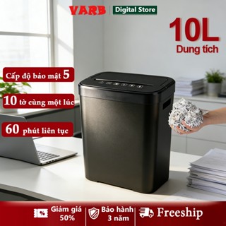  Máy Hủy Tài Liệu Cao Cấp 10L - Hủy Giấy Thẻ CD - Cho Văn Phòng & Công Ty 