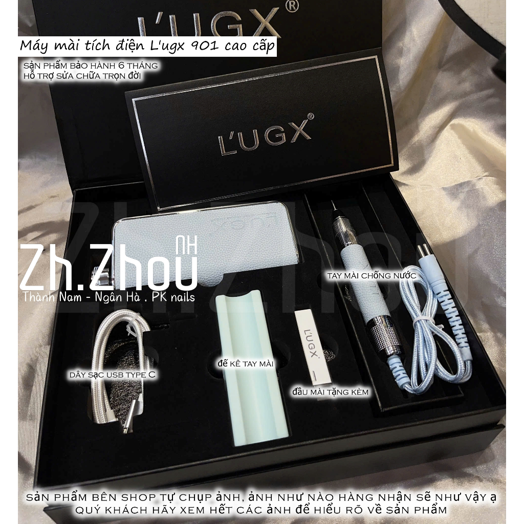 Máy mài lugx, Máy mài móng cao cấp LUGX 901, Máy mài tích điện Lugx chống nước hiện đại (bảo hành 6 