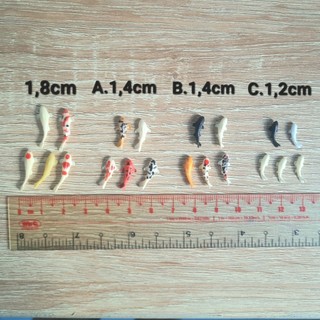 MÔ HÌNH lẻ 1 con cá koi mini 12mm/14mm/18mm bằng đất sét tự khô