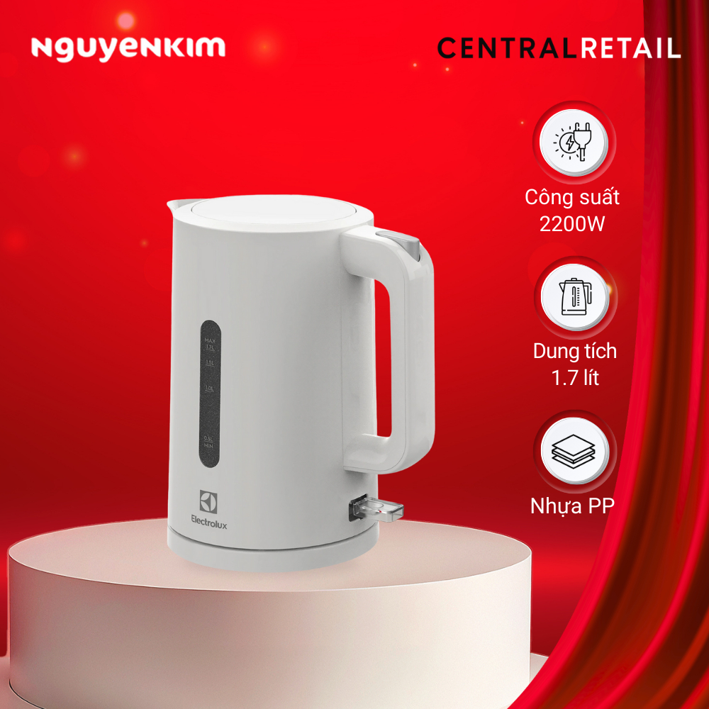 Bình đun siêu tốc Electrolux 1.7 Lít E2EK1-100W
