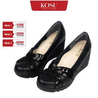  Giày Đế Xuồng Nữ KOSU Sequin Sang Trọng - Giày Nhật Bản Đế cao 7cm Êm Chân 24M23 