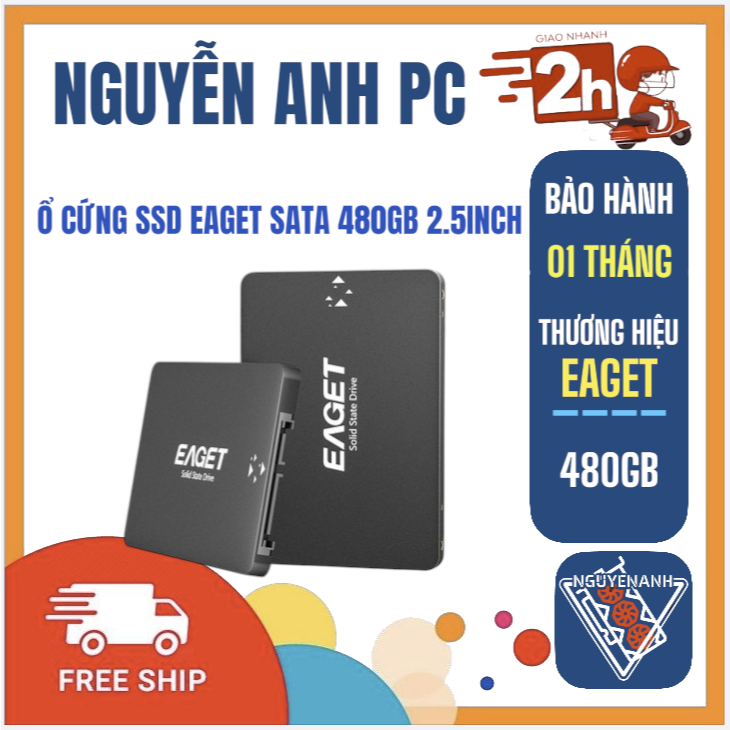 Ổ CỨNG SSD 480GB EAGET SATA 2.5INCH 500GB