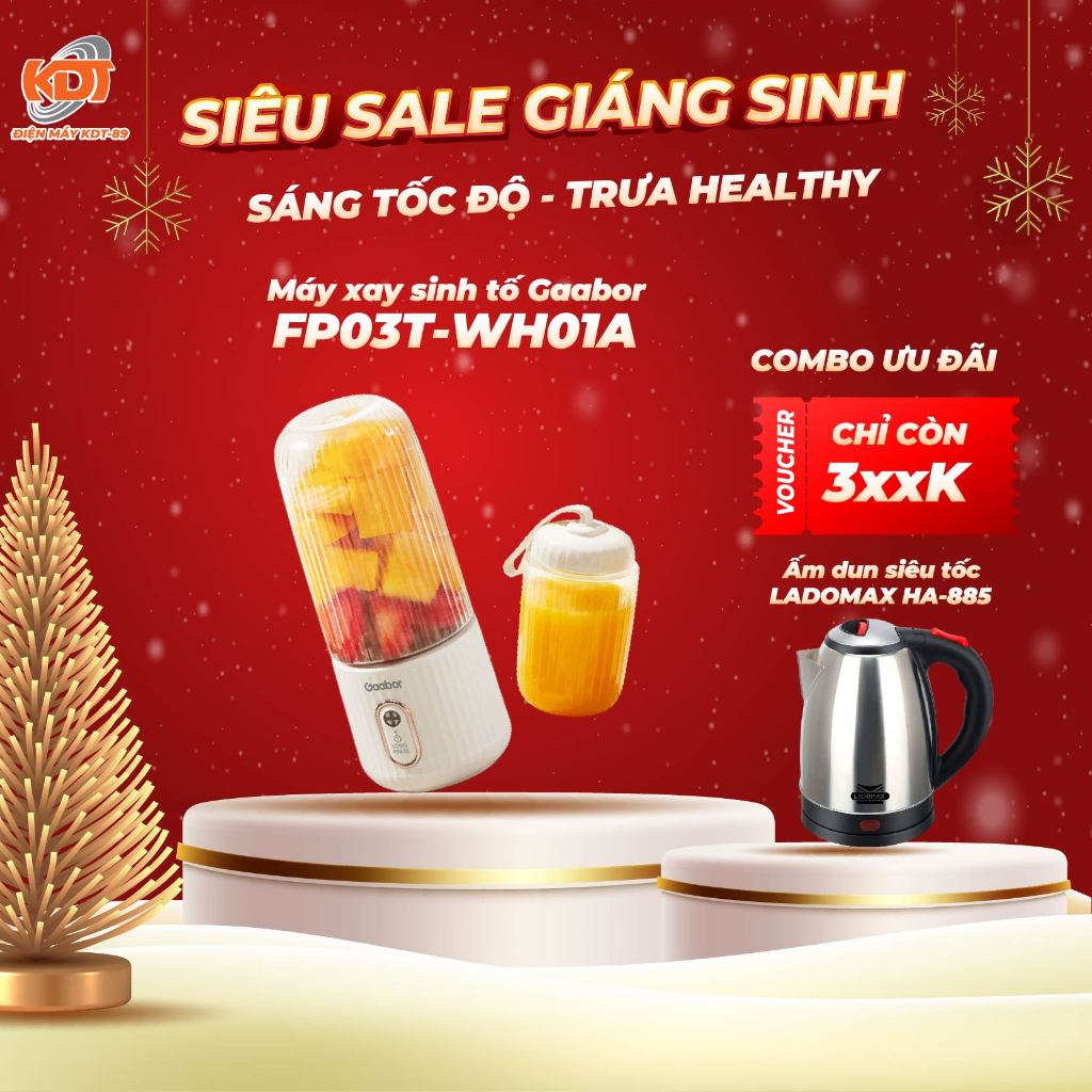 Máy xay sinh tố cầm tay Gaabor FP03T-WH01A