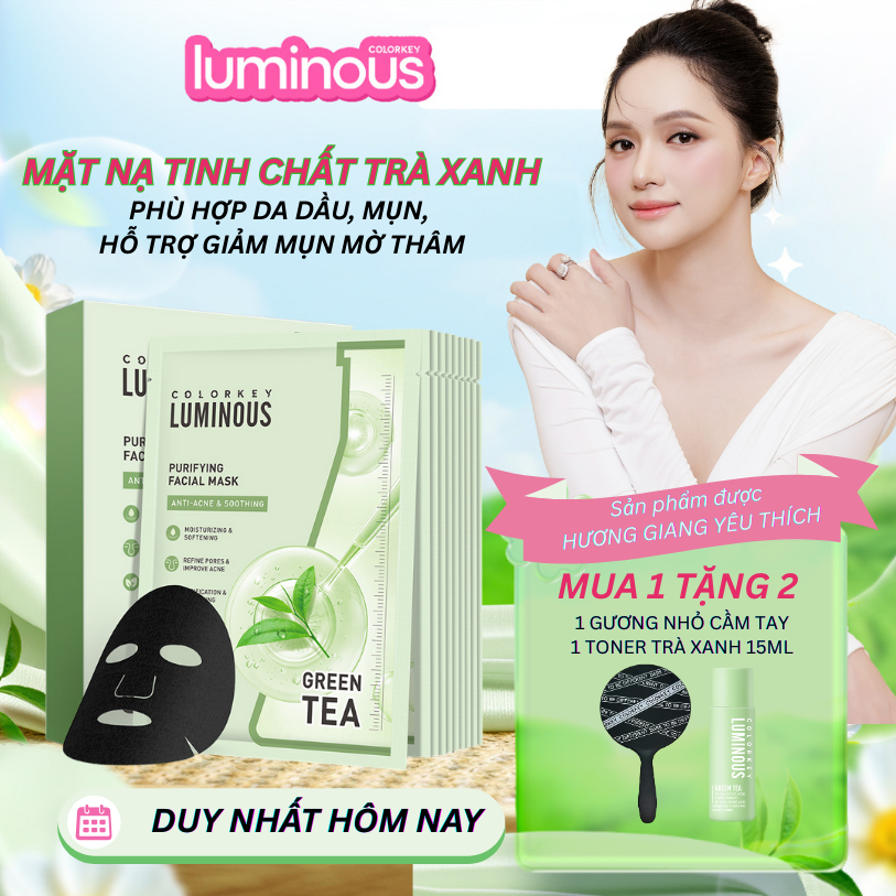 [DAILY LIVE] 🔥 Mặt nạ trà xanh COLORKEY LUMINOUS 25ml/miếng , Hỗ Trợ Giảm Dầu Mụn | BigBuy360 - bigbuy360.vn