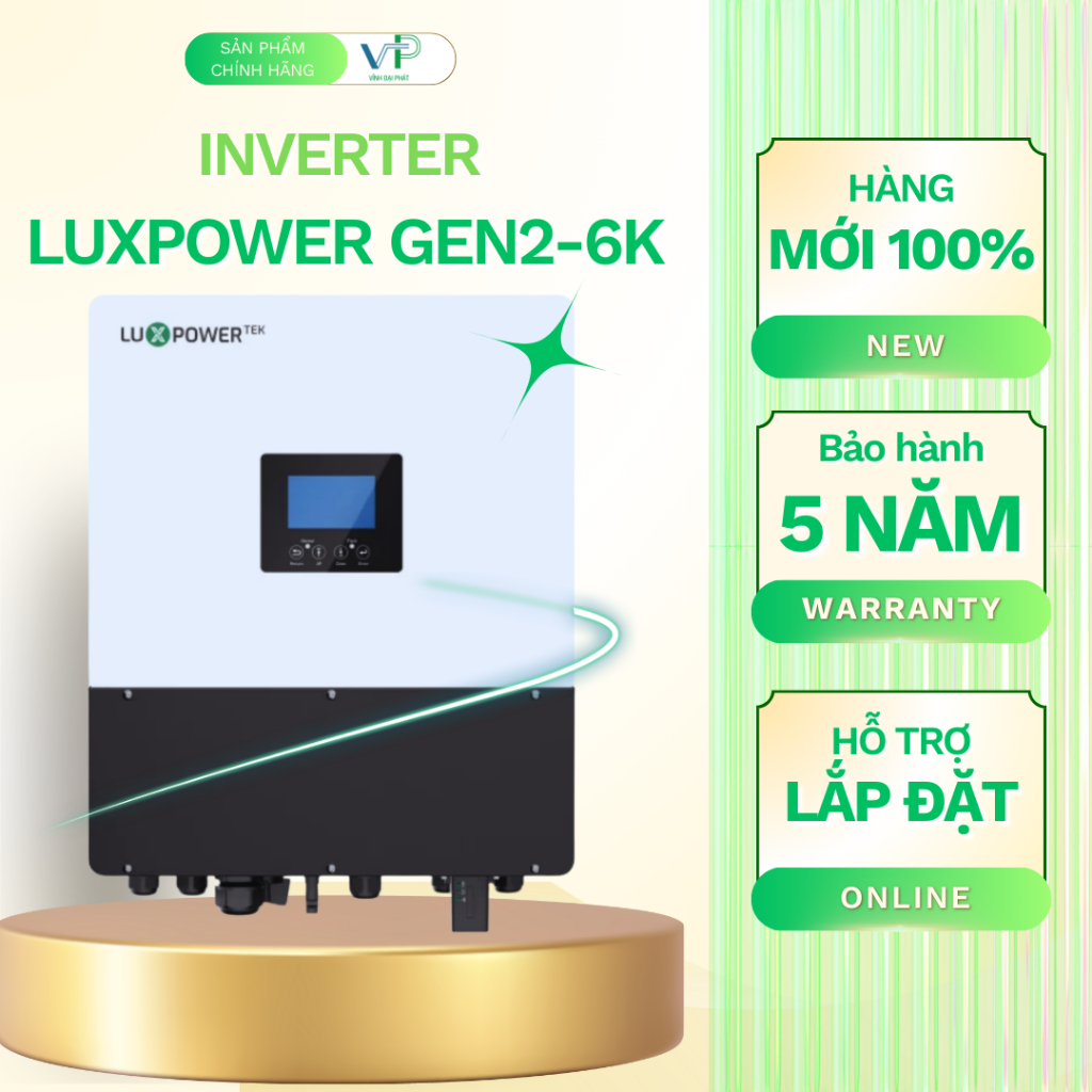 Inverter Hybrid Luxpower GEN2-LB-EU-6K 6kW 1 Pha – 2 MPPT – Pin 48V – Backup – Zero Export