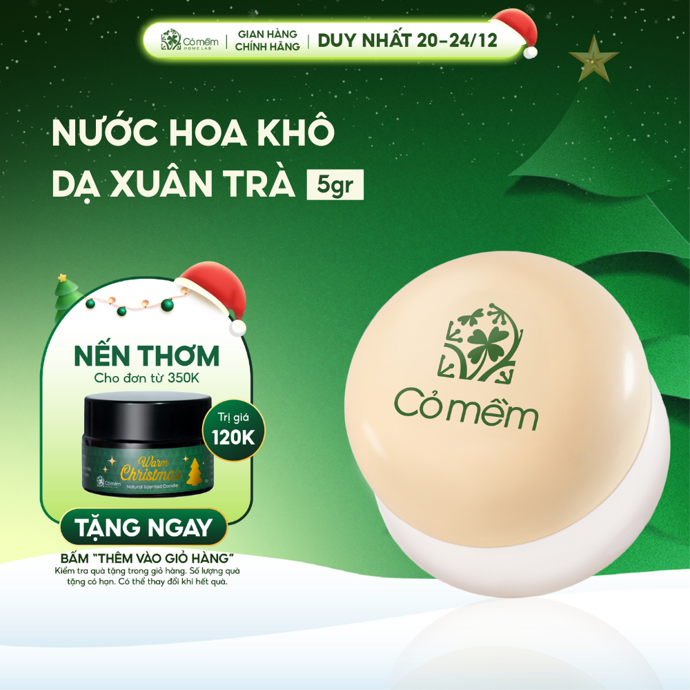  Nước Hoa Khô Dạ Xuân Trà Hương Mật Ong Hoa Nghệ Tây Cỏ Mềm - 5g 