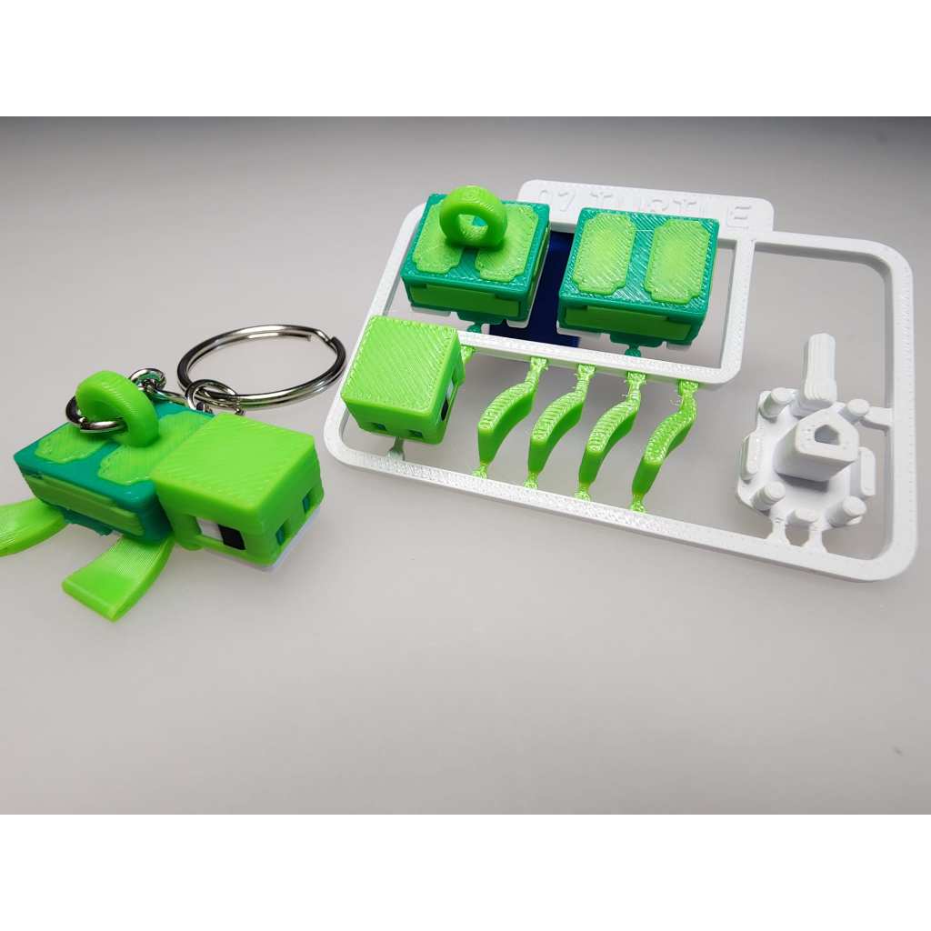 Bộ mô hình/móc khóa mini lấy cảm hứng từ Minecraft - Hình con rùa Minecraft ,rùa con mini