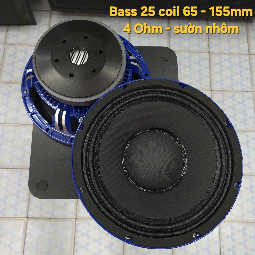 Củ Loa Bass 25cm Coil 65 Từ 155mm 4Ohm - Sườn Nhôm- Hàng nhập