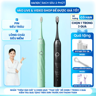  Bàn chải điện HANGY HY23 Pro Nâng Cấp siêu sóng âm làm trắng răng. Bảo hành 2 năm 