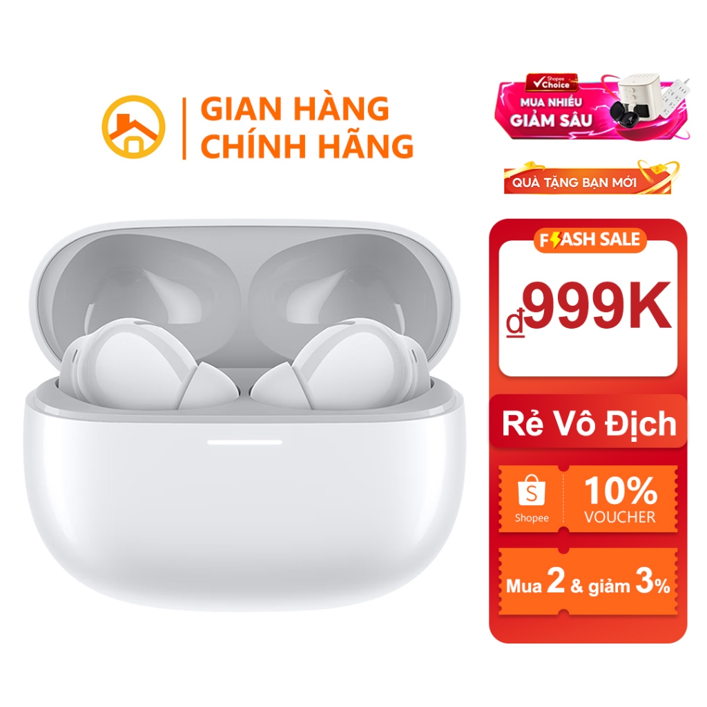 Tai Nghe Redmi Buds 5 Pro - Giảm tiếng ồn Deep Bass, kết nối Bluetooth ổn định, pin 10 giờ + hộp sạc