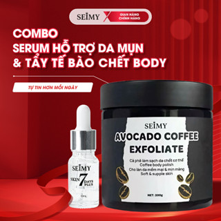  Combo Serum Giảm Mụn Thâm Skin 7 Days Plus và Tẩy Tế Bào Chết Cà Phê Body Seimy 