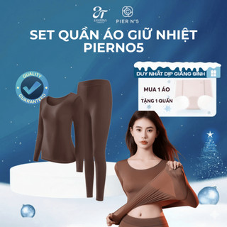  Bộ quần áo giữ nhiệt nữ PIER NO5 công nghệ khóa chiều nhiệt tăng nhiệt 5oC hương hoa sơn trà 5551 