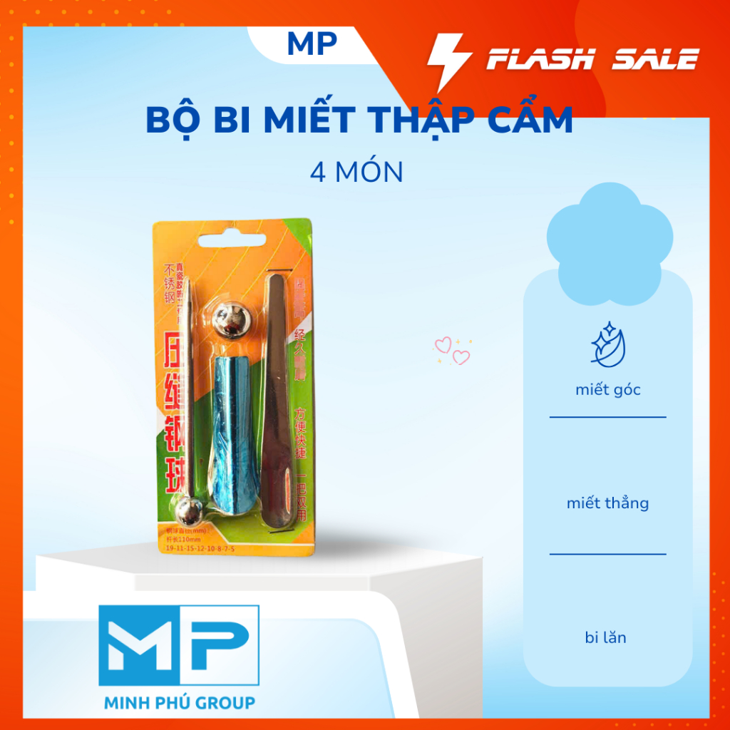 Combo 10 Bộ Bi miết Keo Chà Ron Hai Thành Phần Saveto, 7N7, Grano,KGT...