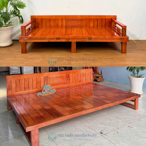 Giường gỗ gấp gọn đa năng 1m2 1m4 1m6 1m8 dài 2m - Ghế gấp gỗ còng cao cấp - Giao nhanh hcm bình dươ