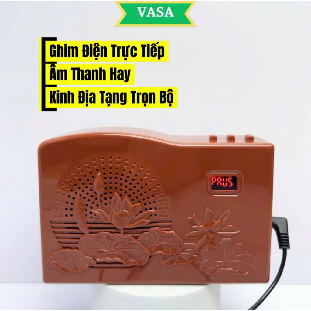 Hàng Loại A - Máy Tụng Kinh VASA Mẫu Bàn Nâu, Kinh Địa Tạng, Kinh Dược Sư…
