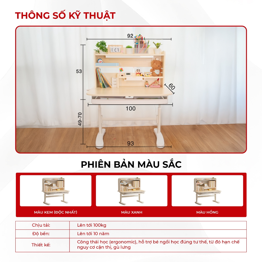 [MẪU MỚI 2026] Bộ bàn ghế học sinh cao cấp Sakawin Premium B03 Bàn học chống gù cho bé Chịu lực tốt Chống rung hiệu quả | BigBuy360 - bigbuy360.vn