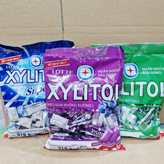  Kẹo Gum không đường Xylitol gói nhỏ159,9g  55 gói x 2,9g   Gói TO 319g 110 gói  