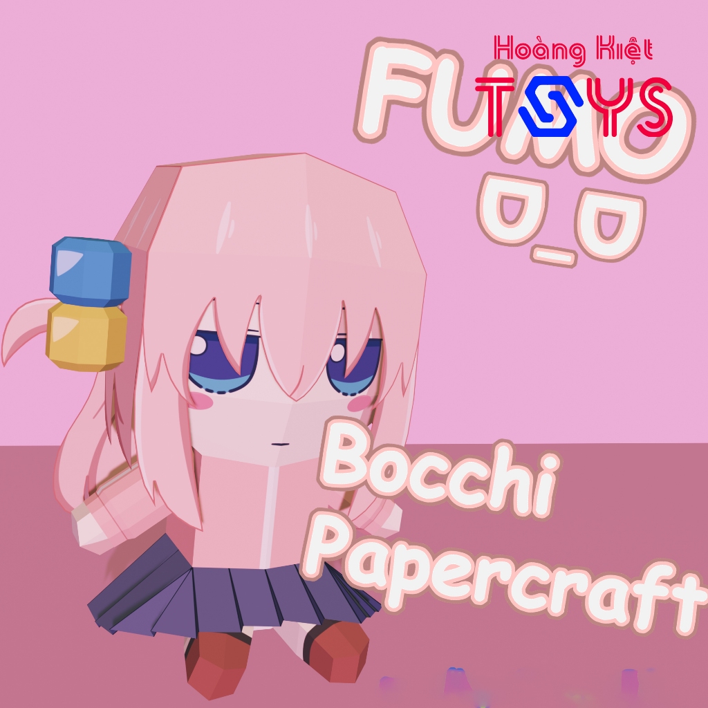 Mô hình giấy anime girl Bocchi Fumo   [Bocchi the Rock]