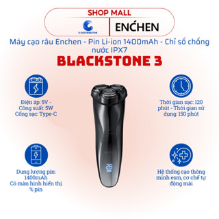 [HỎA TỐC] Máy cạo râu Enchen BLACKSTONE 3 - Chỉ số chống nước IPX7 - Hàng chính hãng