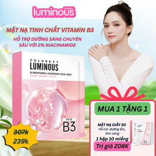   MUA 1 TẶNG 1  Mặt Nạ COLORKEY LUMINOUS B3 | Dưỡng Trắng – Dưỡng Ẩm – Làm Mịn Da | 30ml x 10 Miếng 