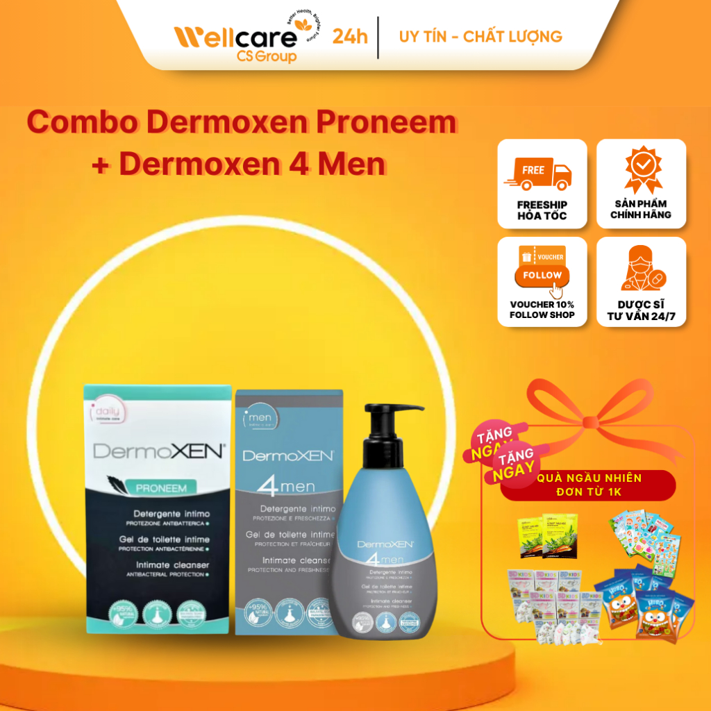 Combo DermoXen 4Men,Proneem Chăm Sóc Sức Khỏe Sinh Sản